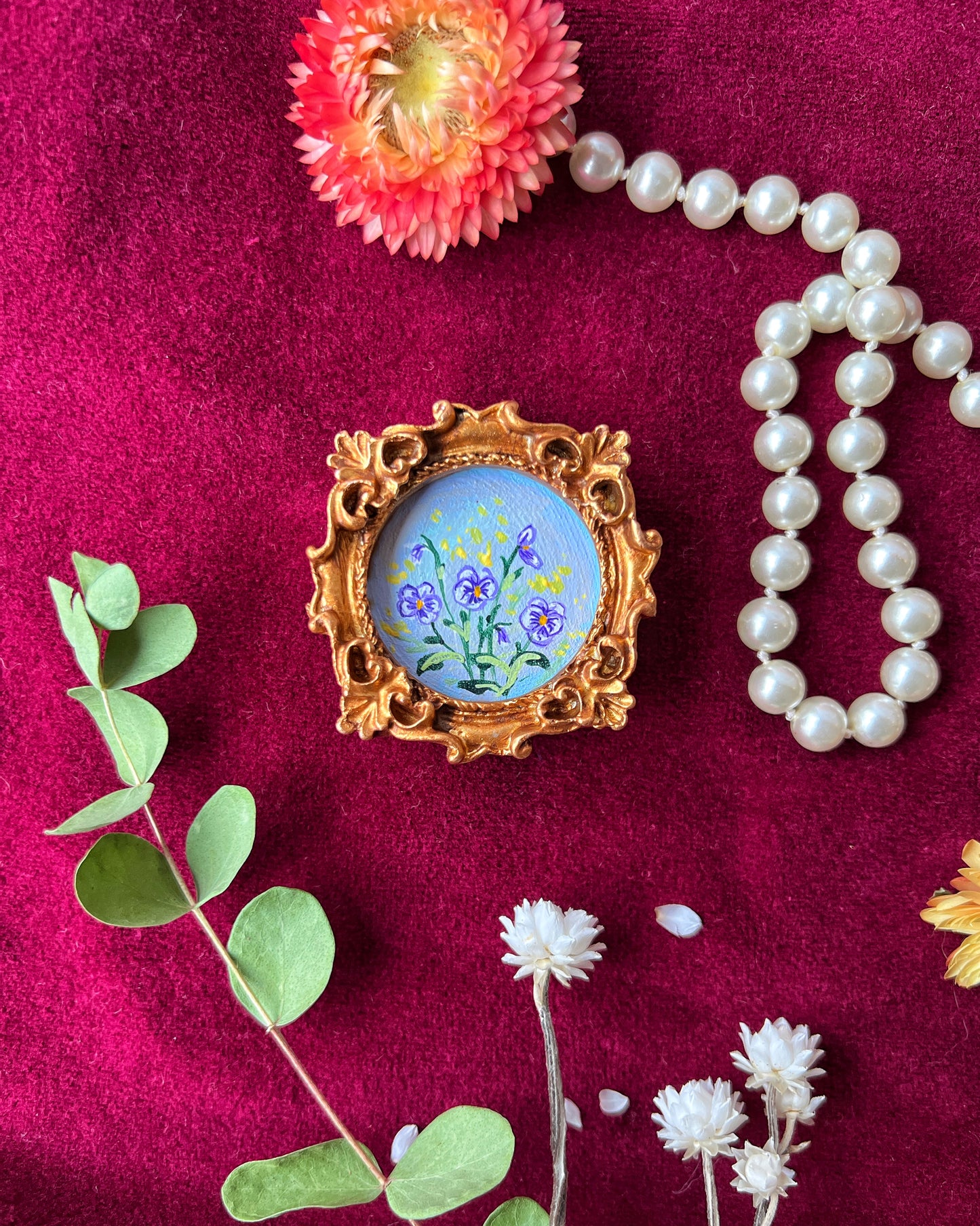 Pansy Floral Magnet