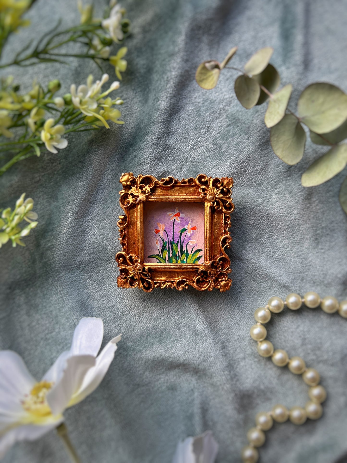 Square Daffodil Magnet