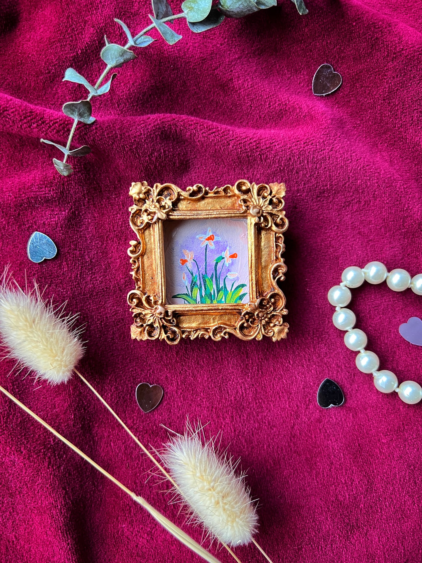 Square Daffodil Magnet