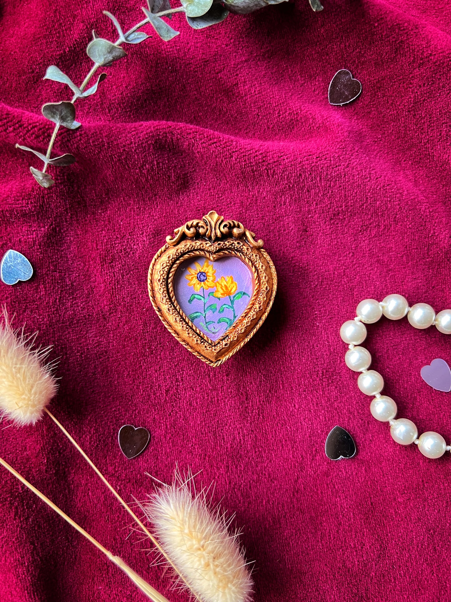 Heart Sunflower Magnet