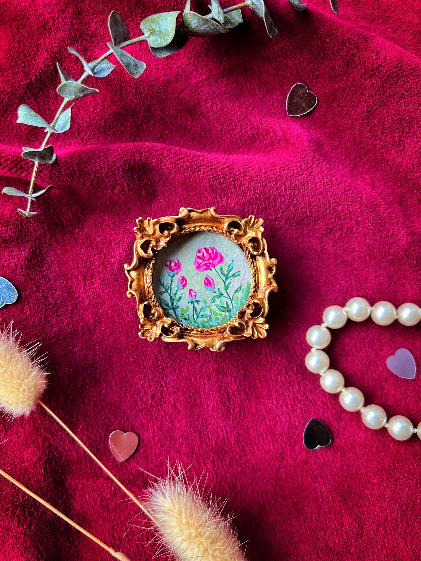 Round Rose Magnet