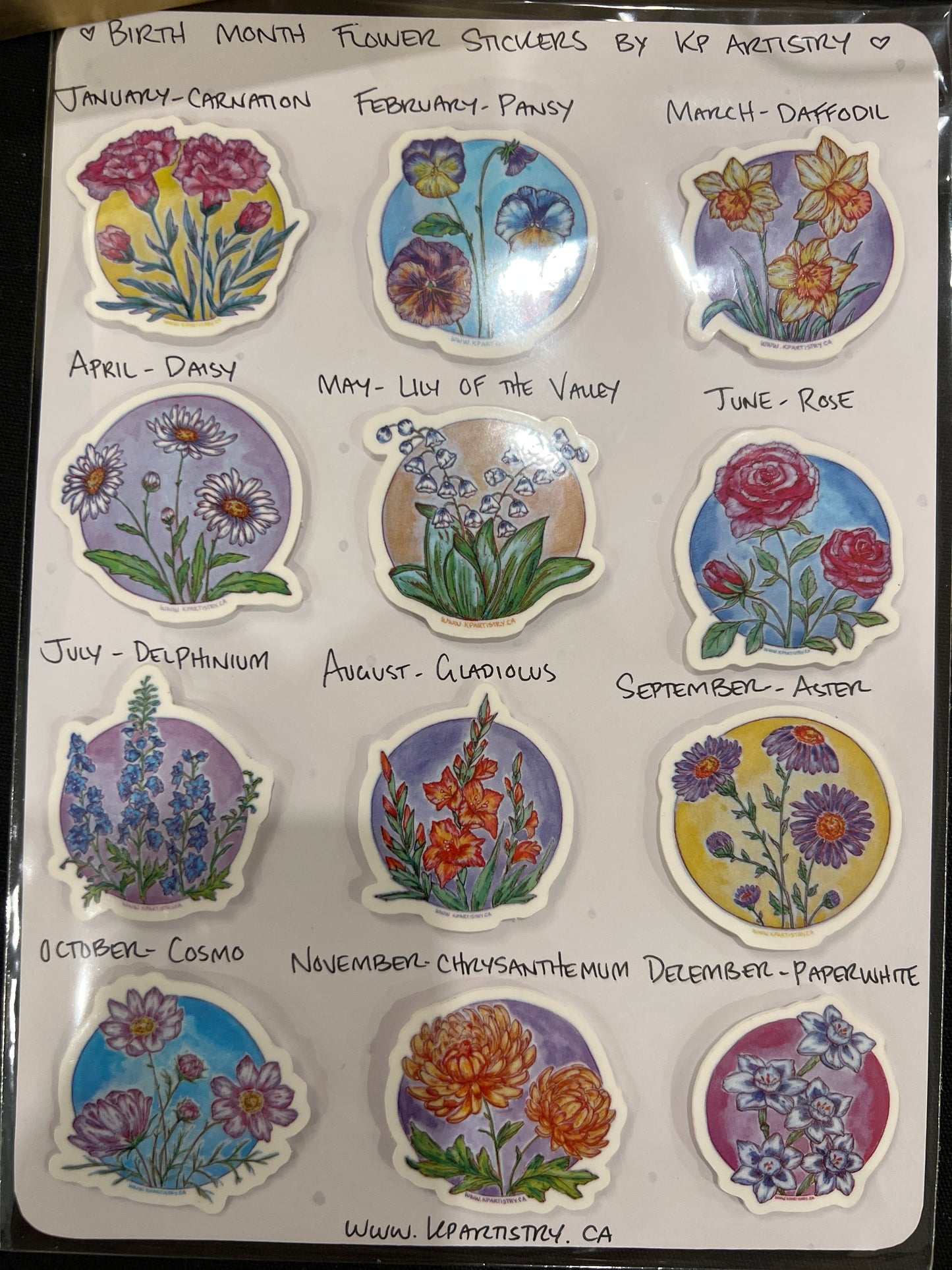 Birth F sticker 12 pack