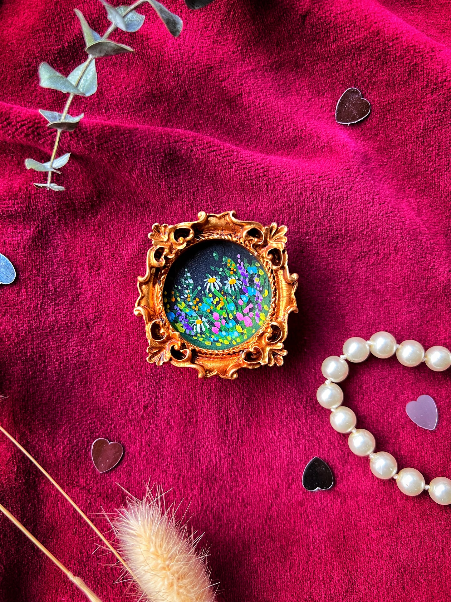 Round Wildflower Magnet