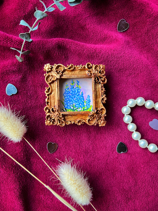 Square Delphinium Magnet