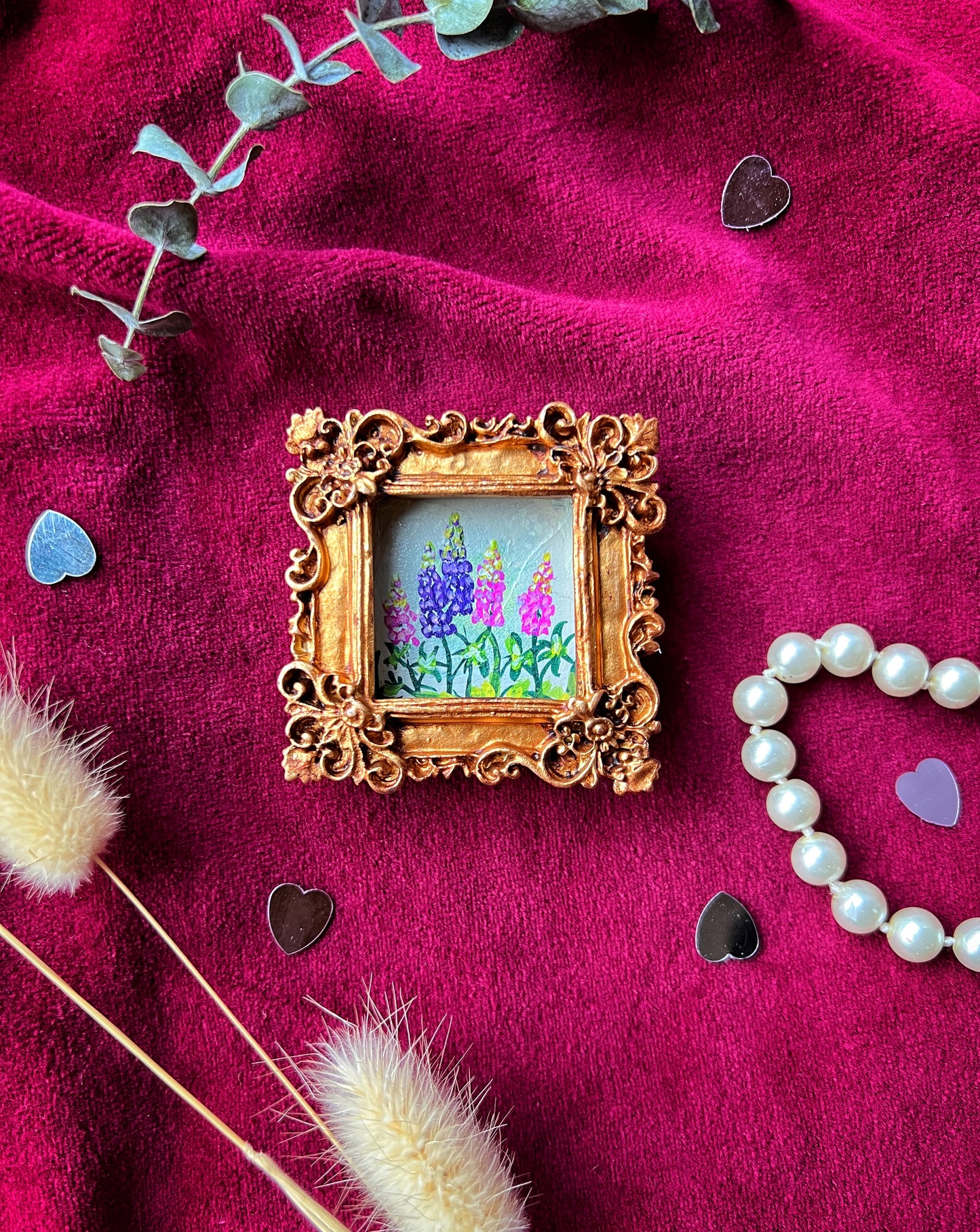 Square Lupine Magnet