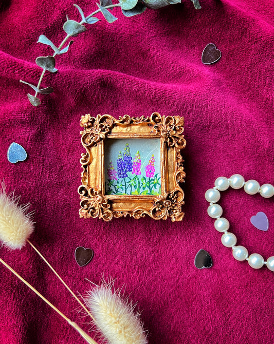 Square Lupine Magnet