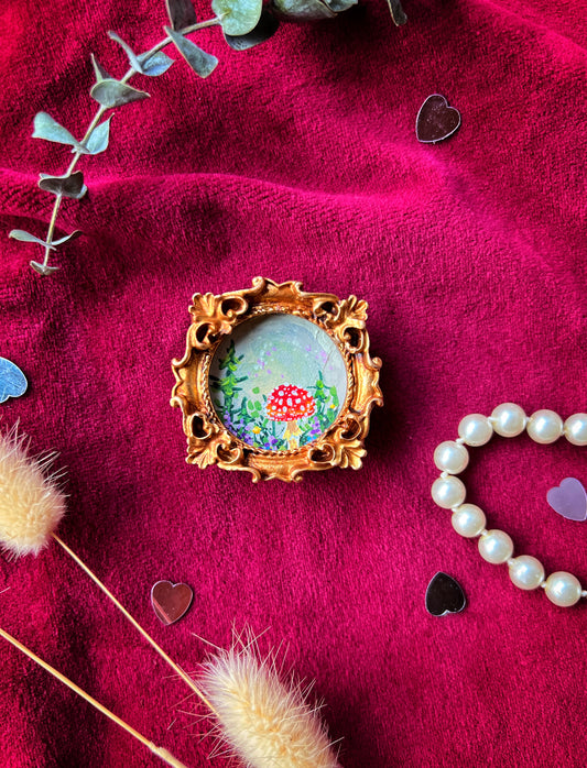 Round Mushroom Magnet
