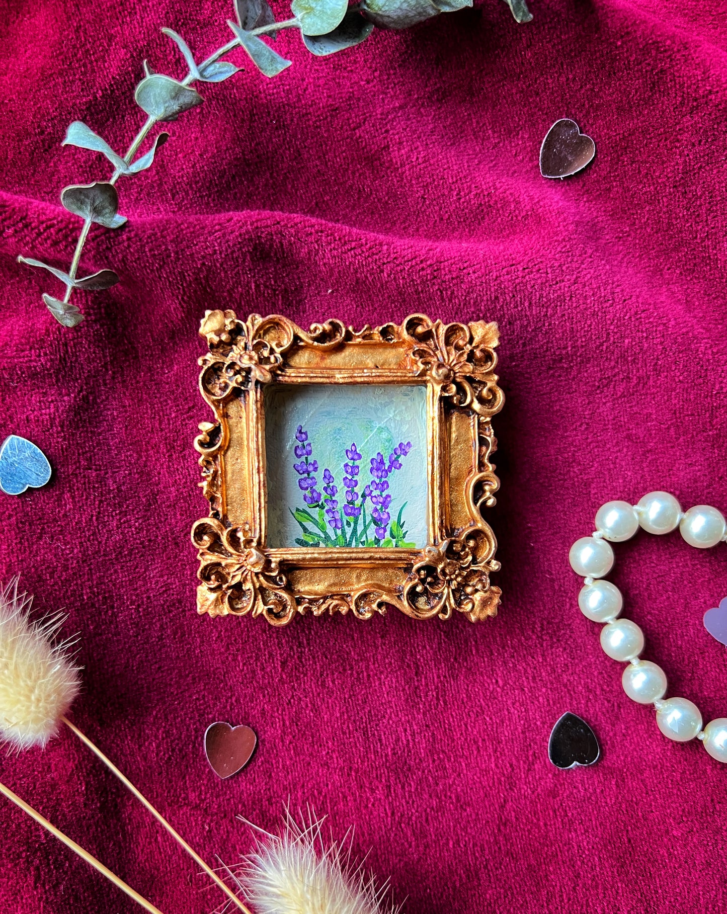Square Lavender Magnet
