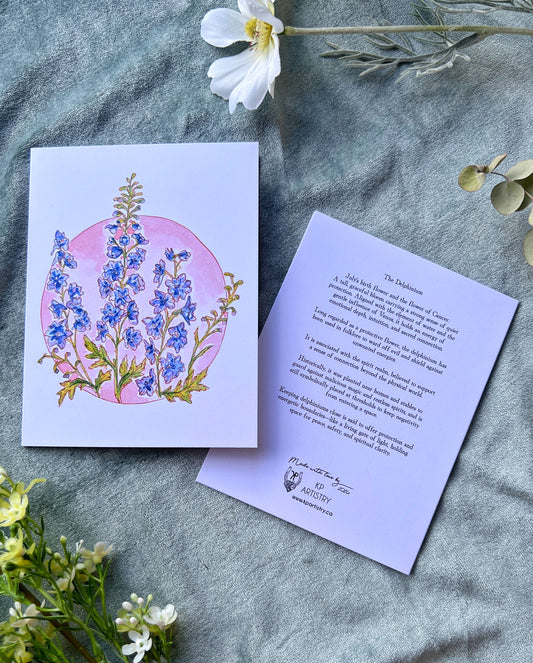 Delphinium Card