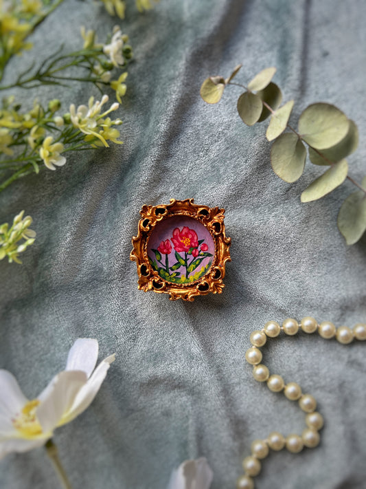 Circle Peony Magnet