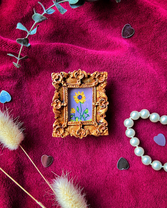 Rectangle Sunflower Magnet