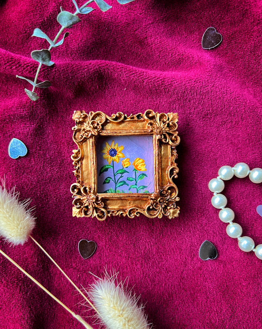 Square Sunflower Magnet