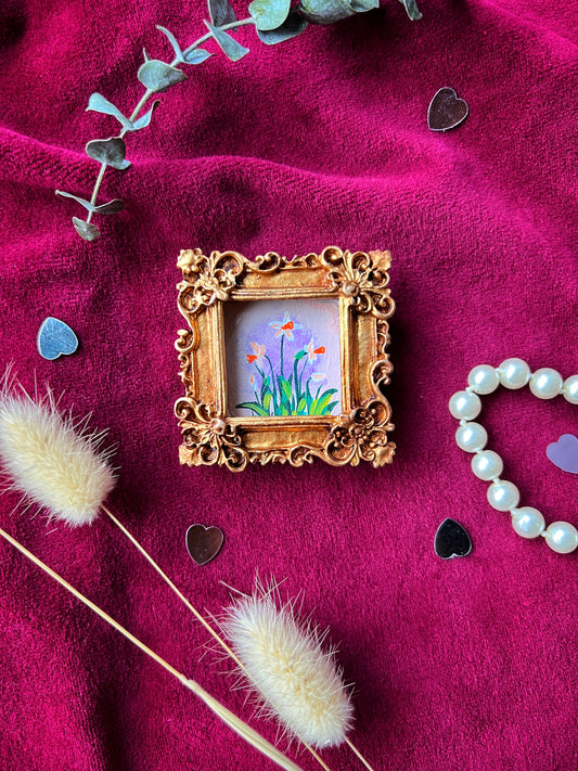 Square Daffodil Magnet