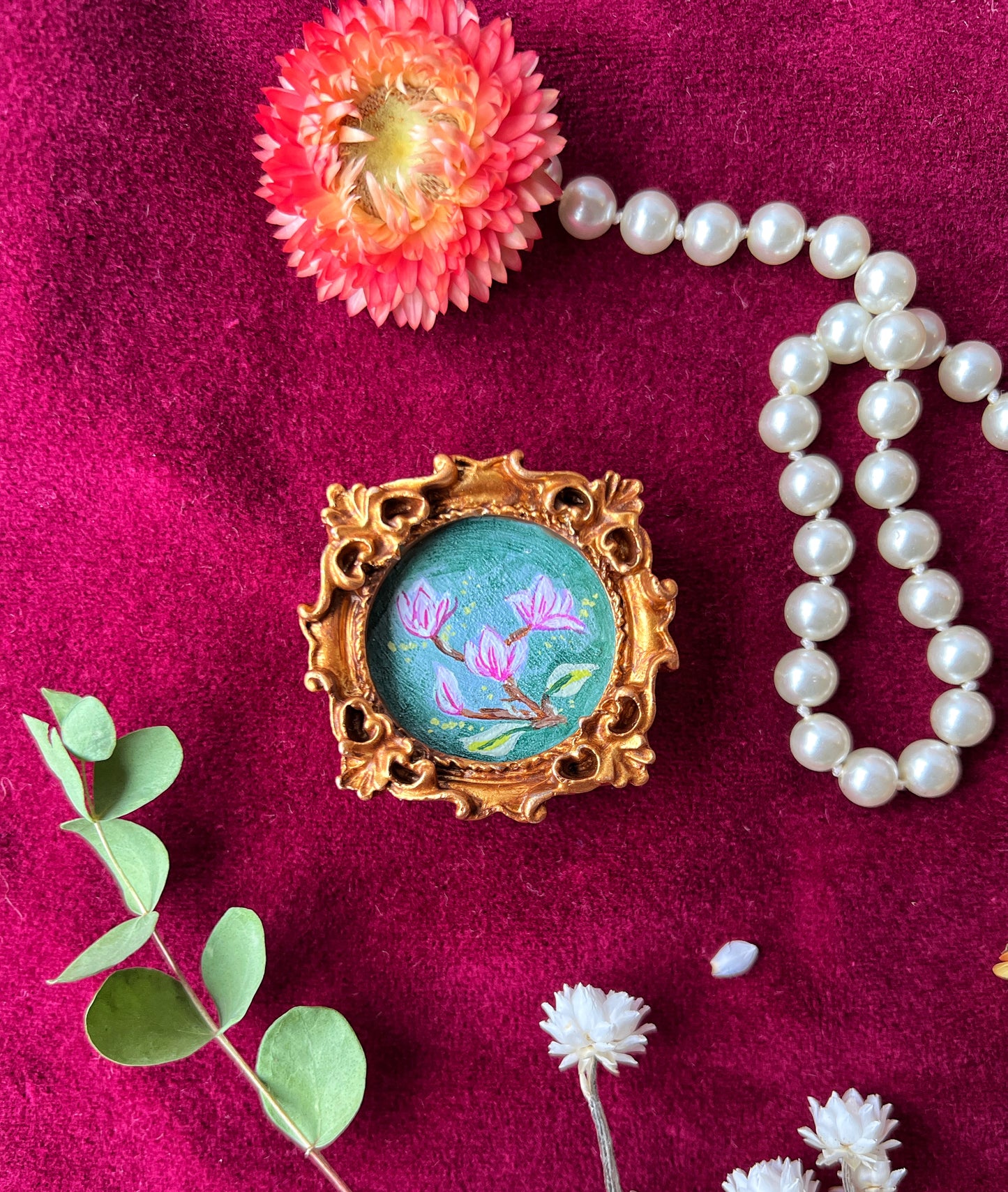Magnolia Floral Magnet
