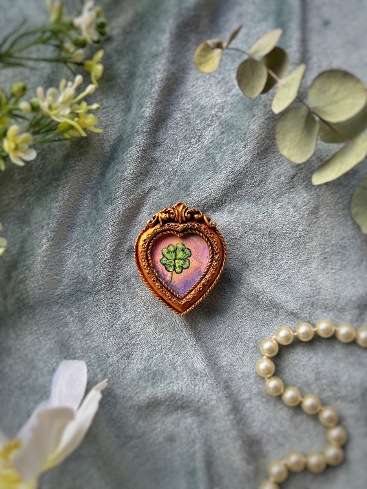 Heart Four Leaf Clover Magnet