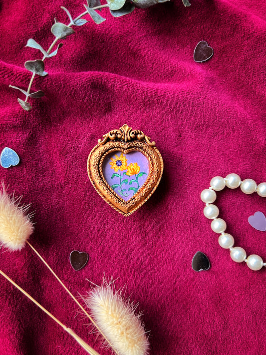 Heart Sunflower Magnet
