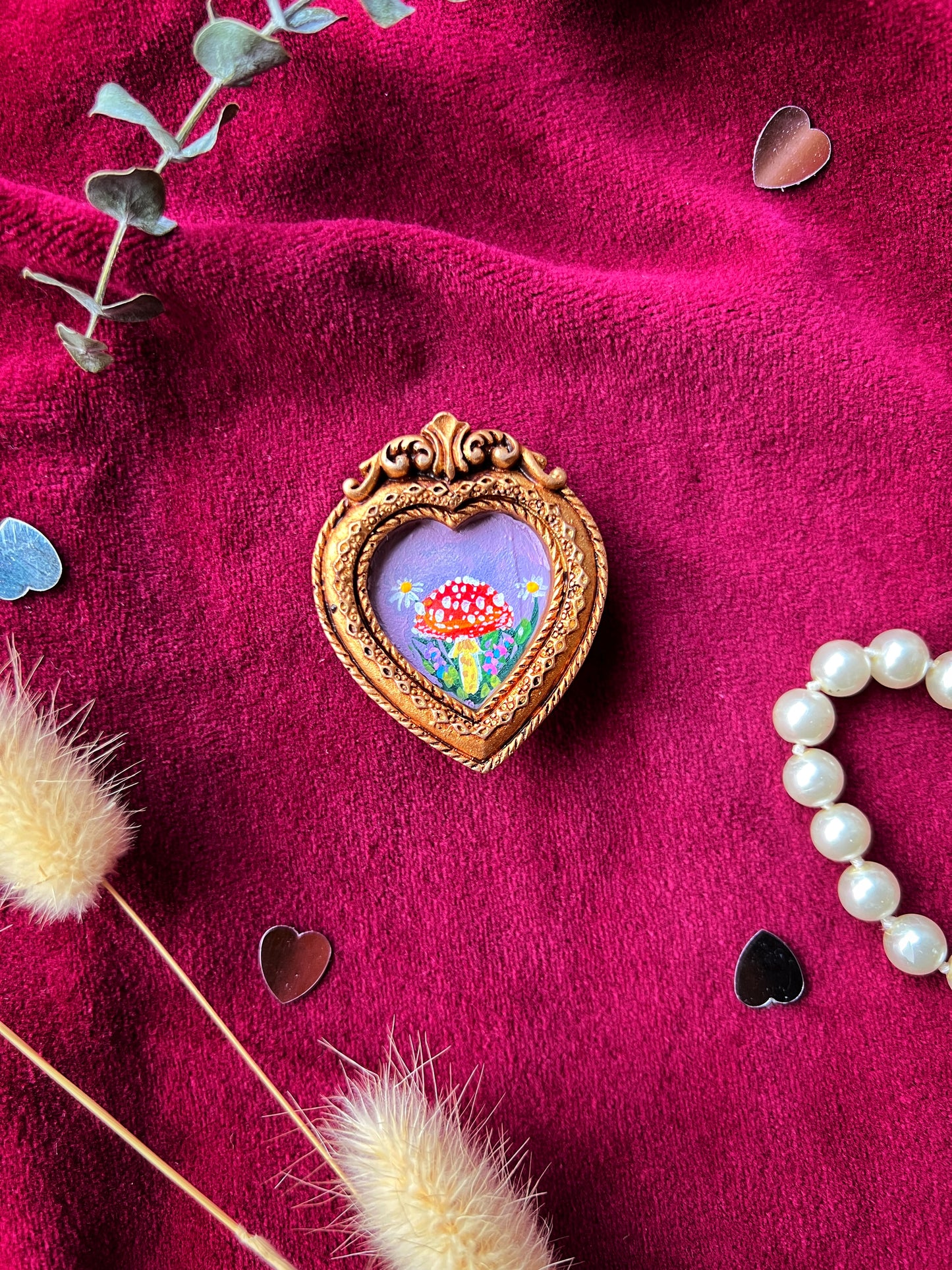 Heart Mushroom Magnet