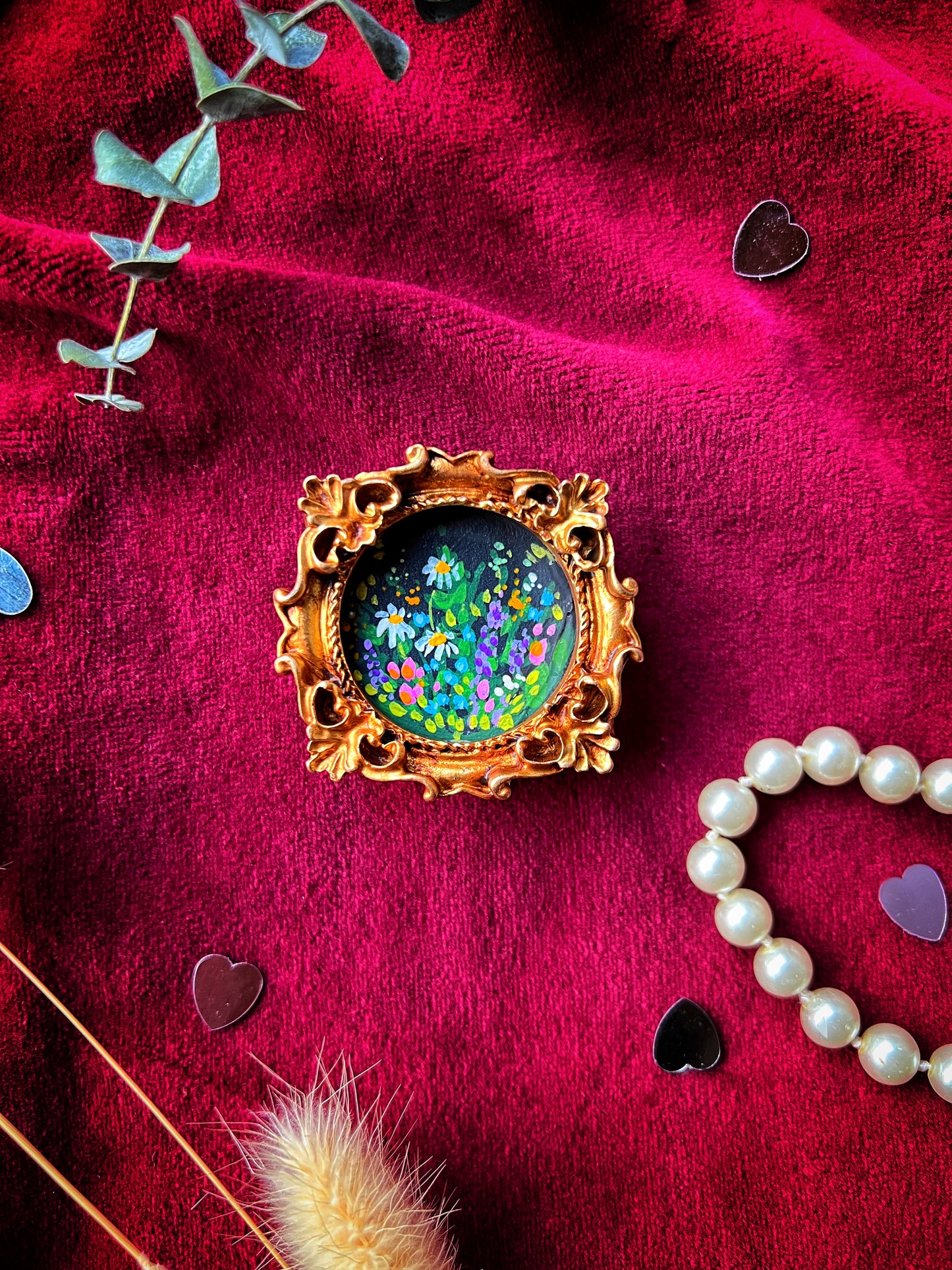 Round Wildflower Magnet