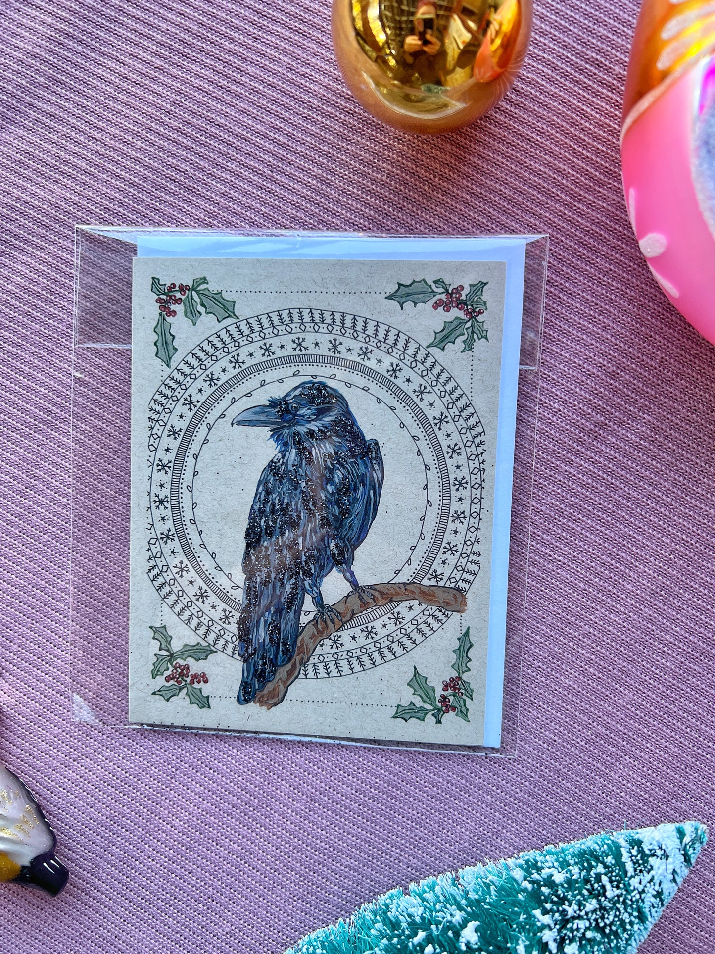 Festive Raven Card