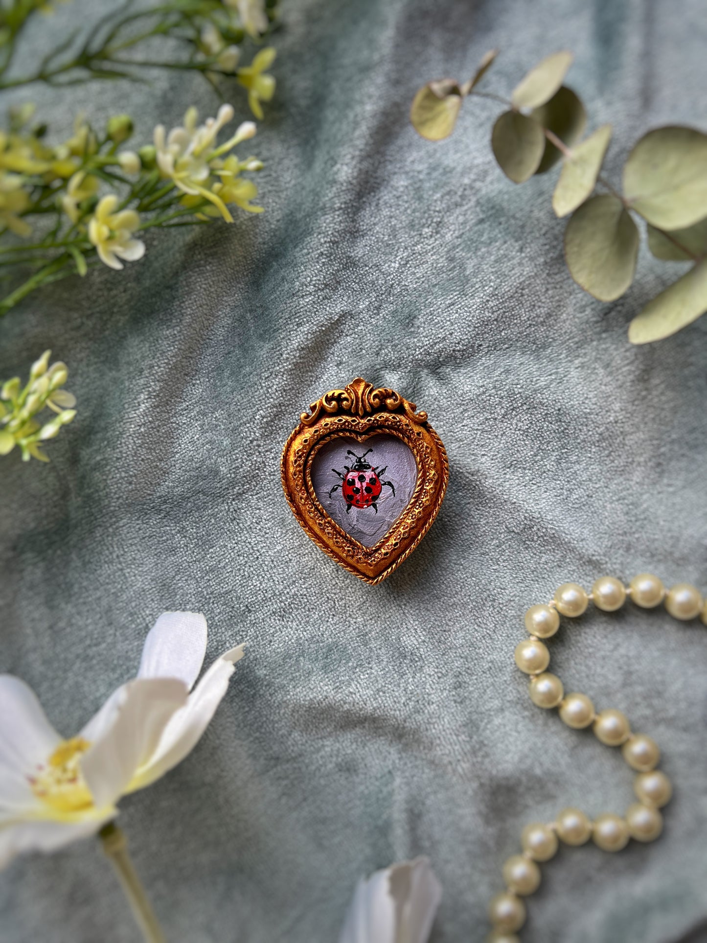 Heart Ladybug Magnet