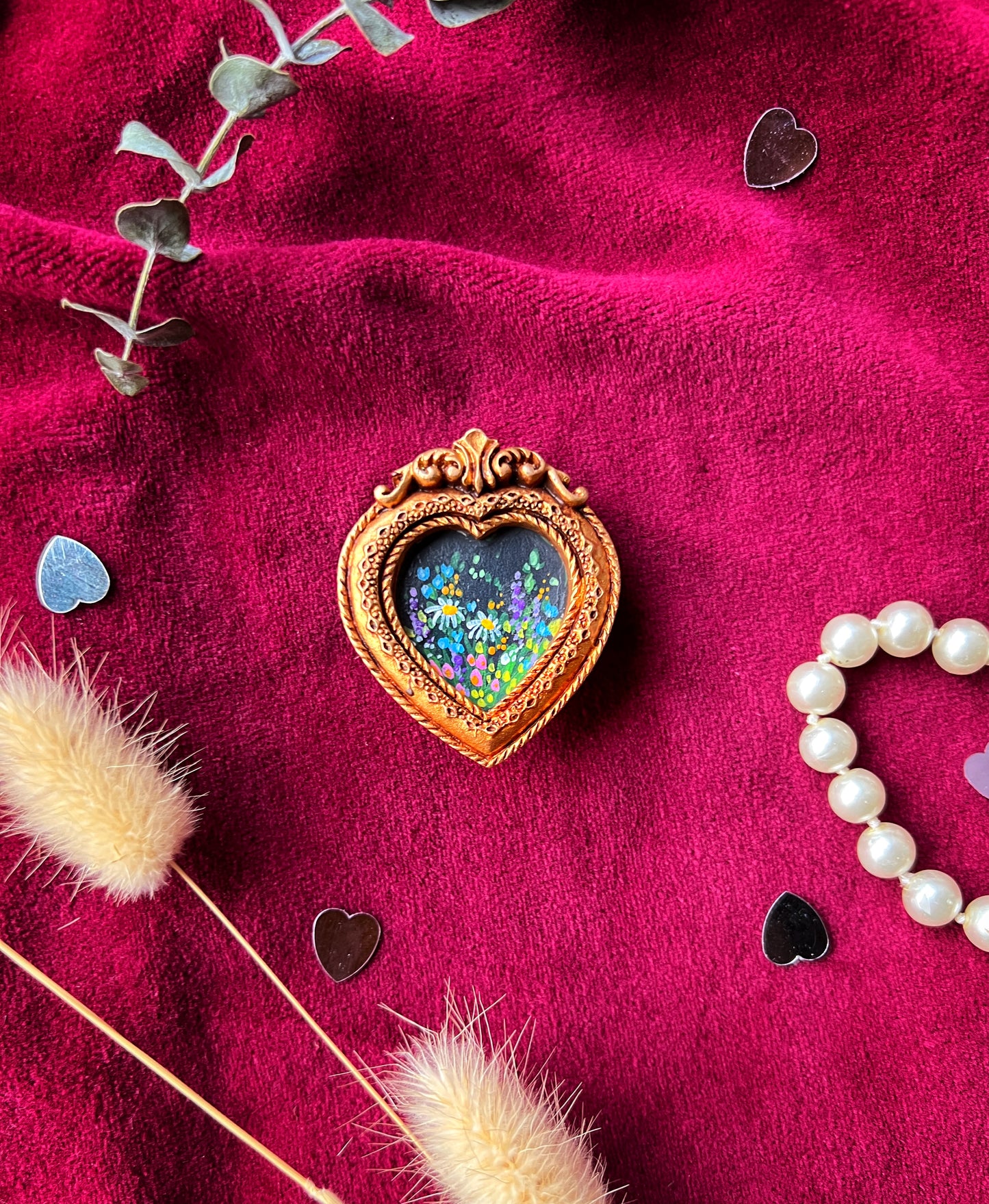 Heart Wildflower Magnet