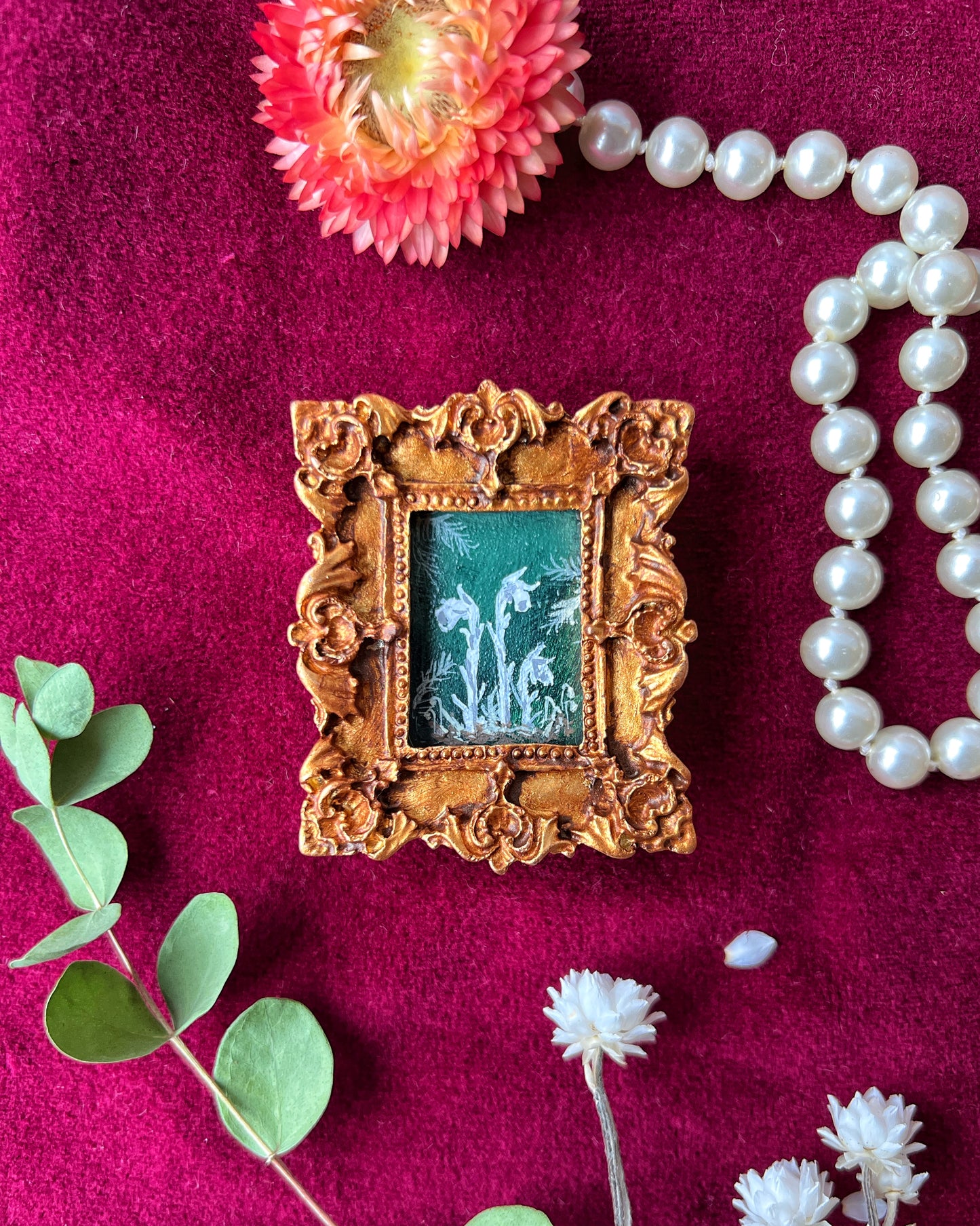 Ghost Pipes Floral Magnet