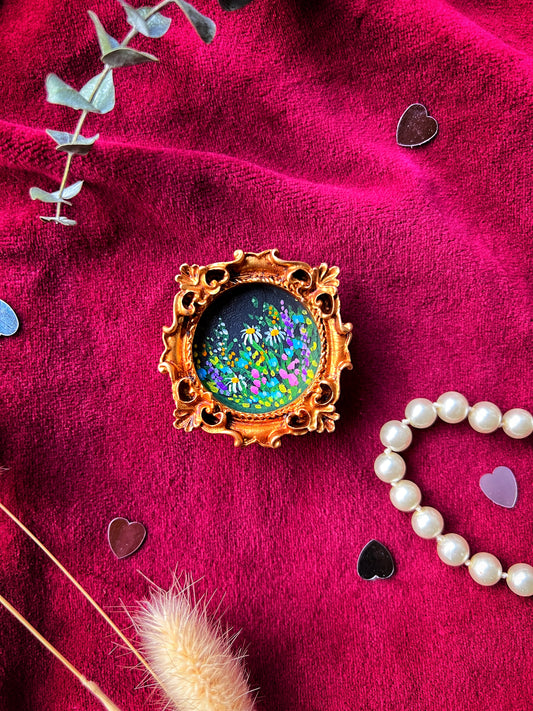 Round Wildflower Magnet
