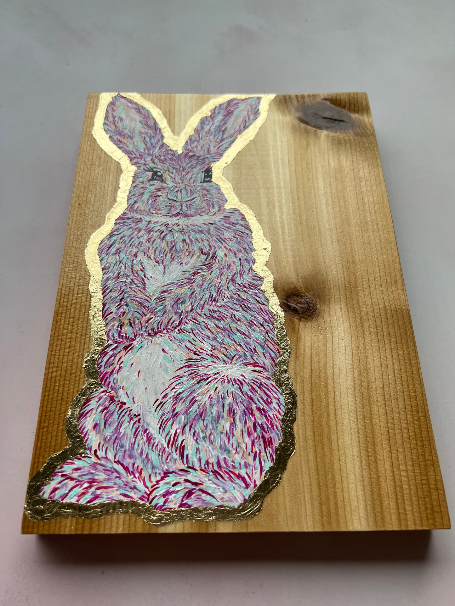 Spring Rabbit on Cedar #96