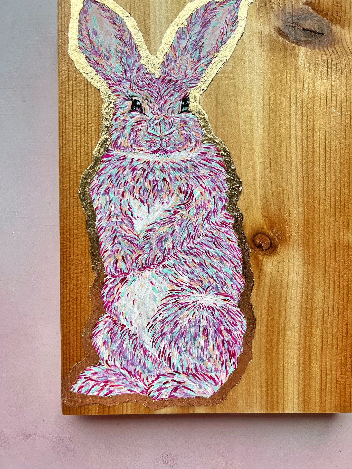 Spring Rabbit on Cedar #96