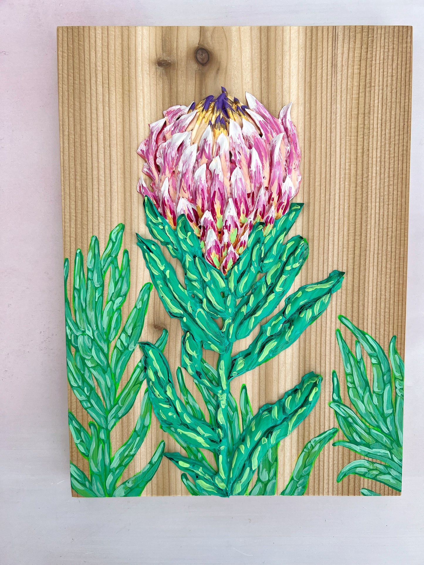 Protea on Cedar #103