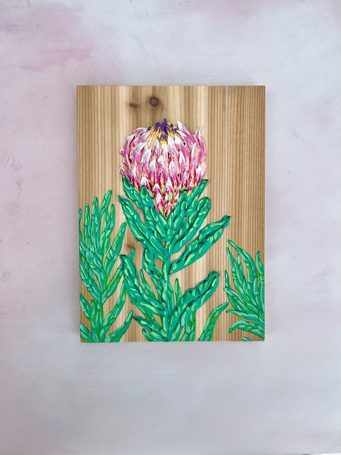 Protea on Cedar #103