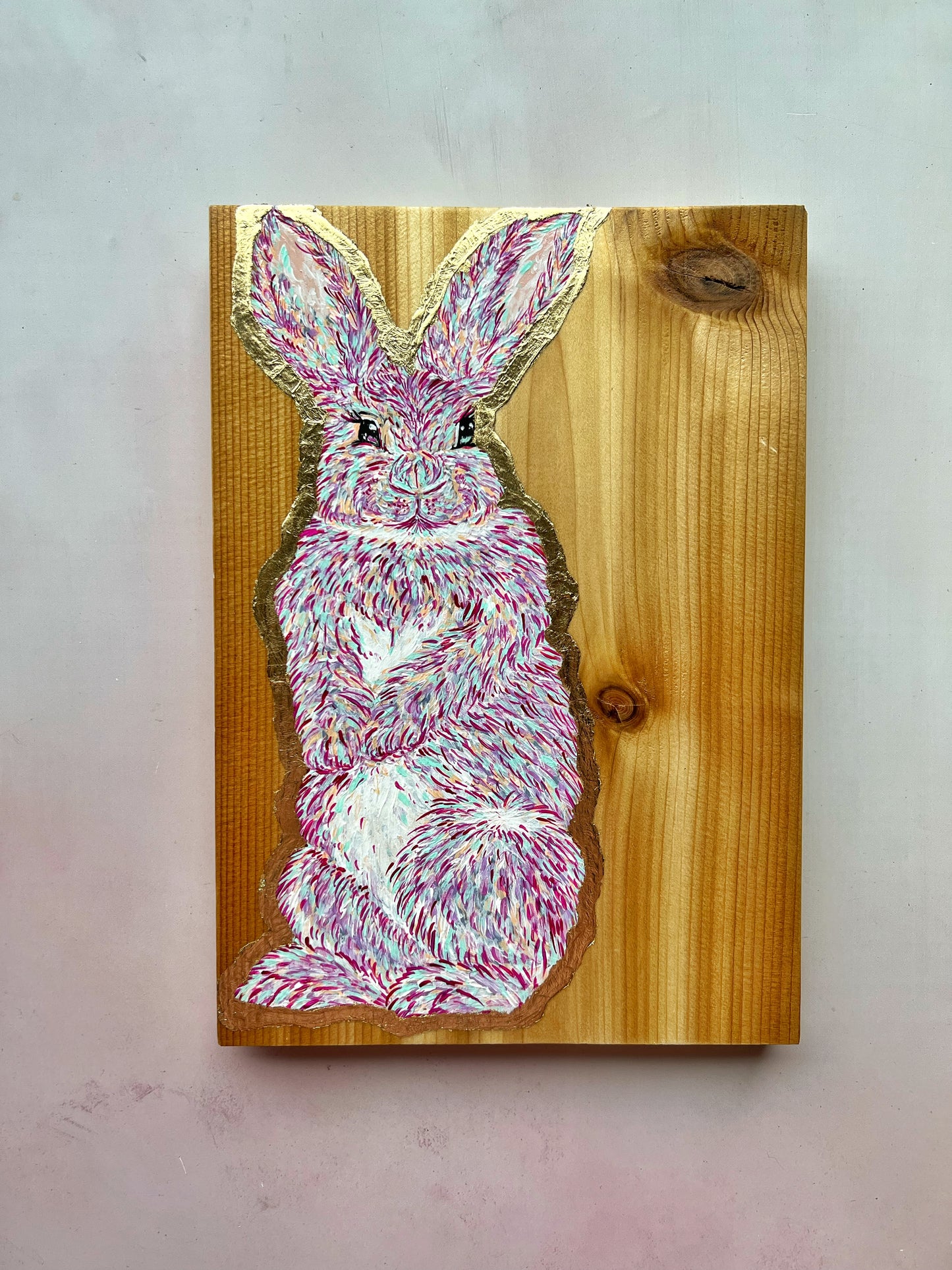 Spring Rabbit on Cedar #96