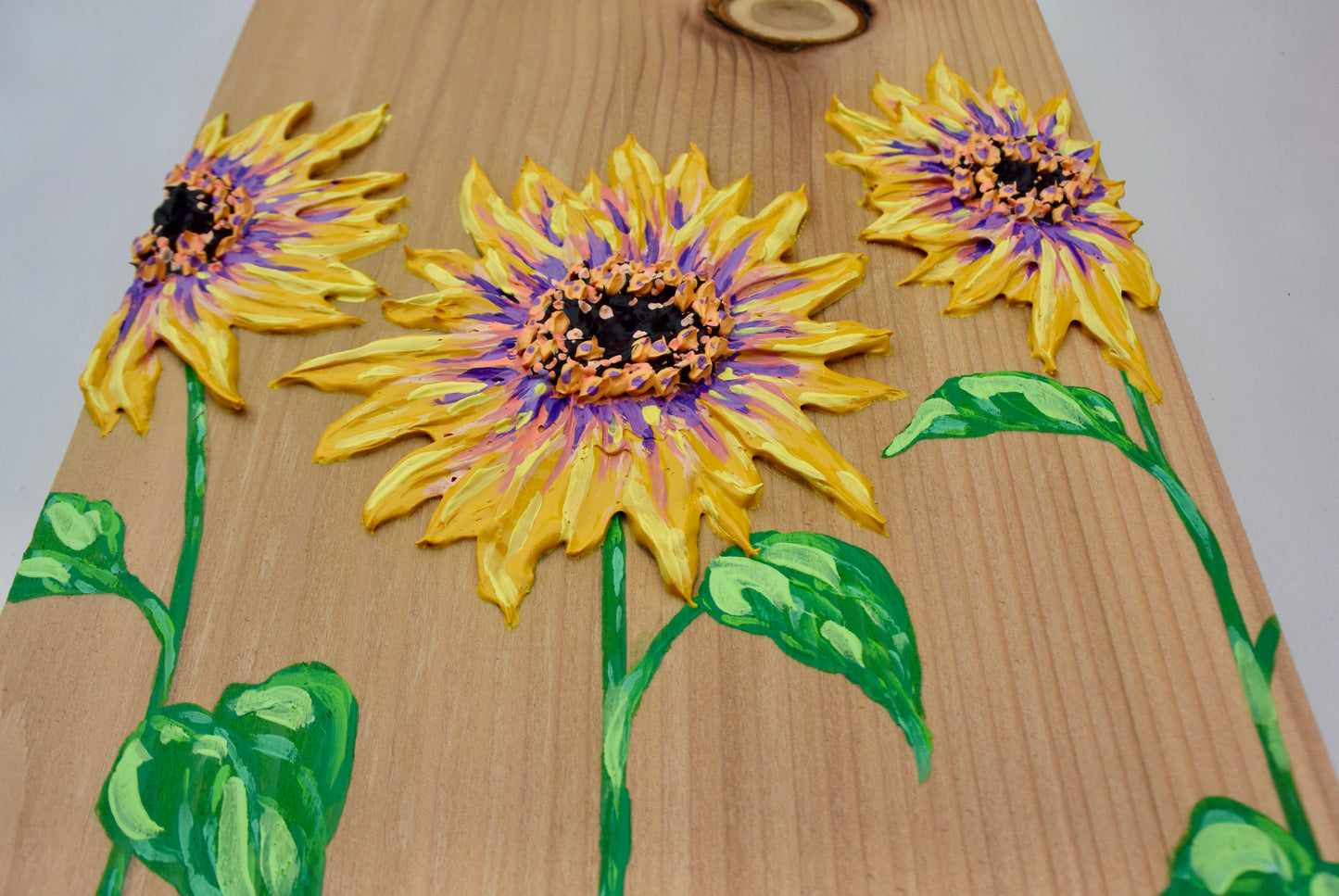 Triple Textured Sunflowers