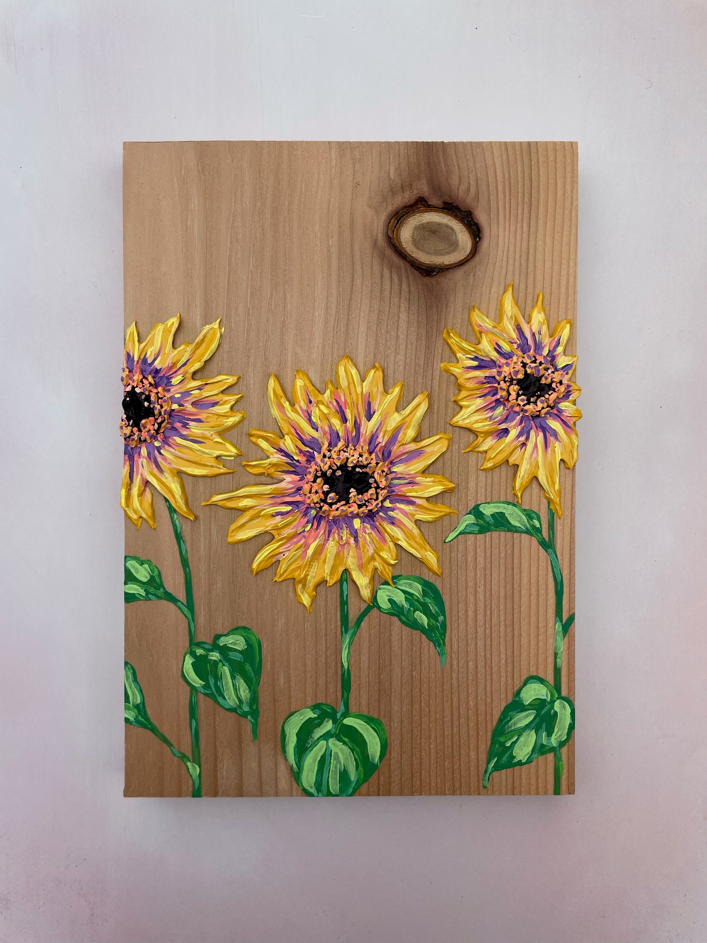 Triple Textured Sunflowers