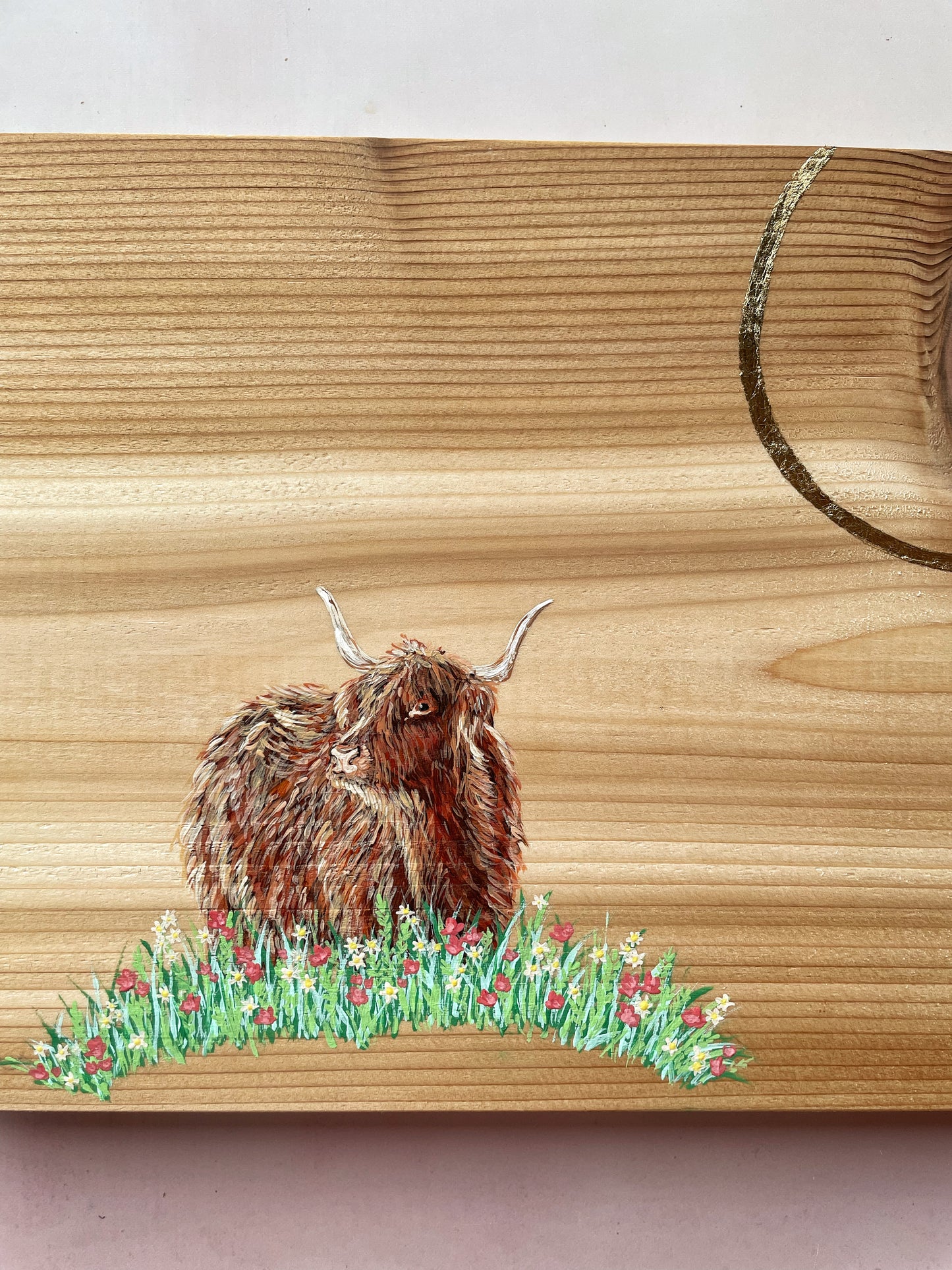 Wildflower Highland Cow