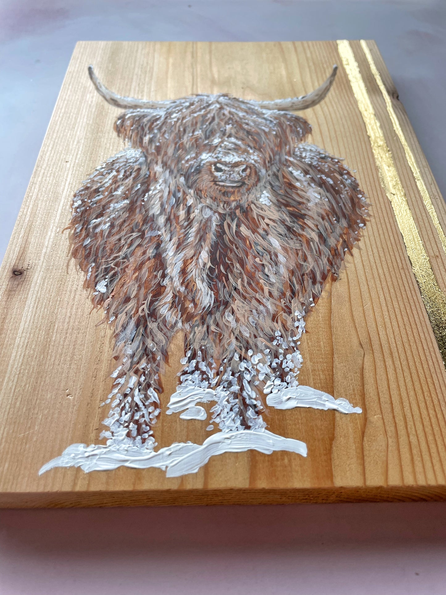 Winter Highland Cow