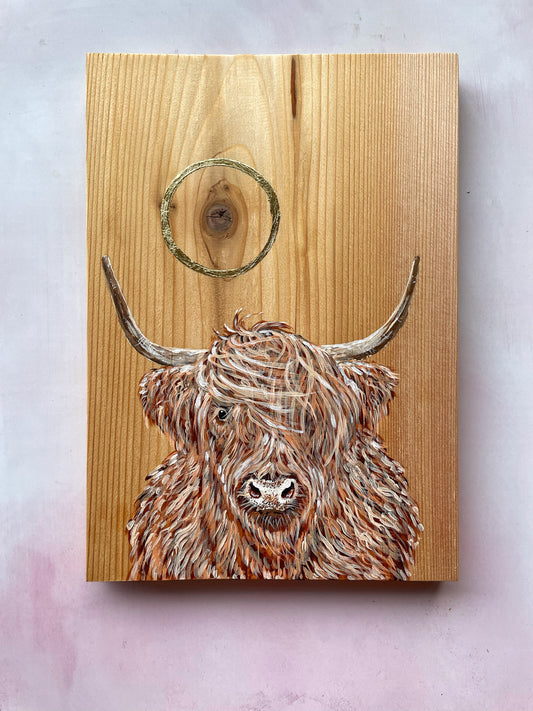 Circle Sun Highland Cow